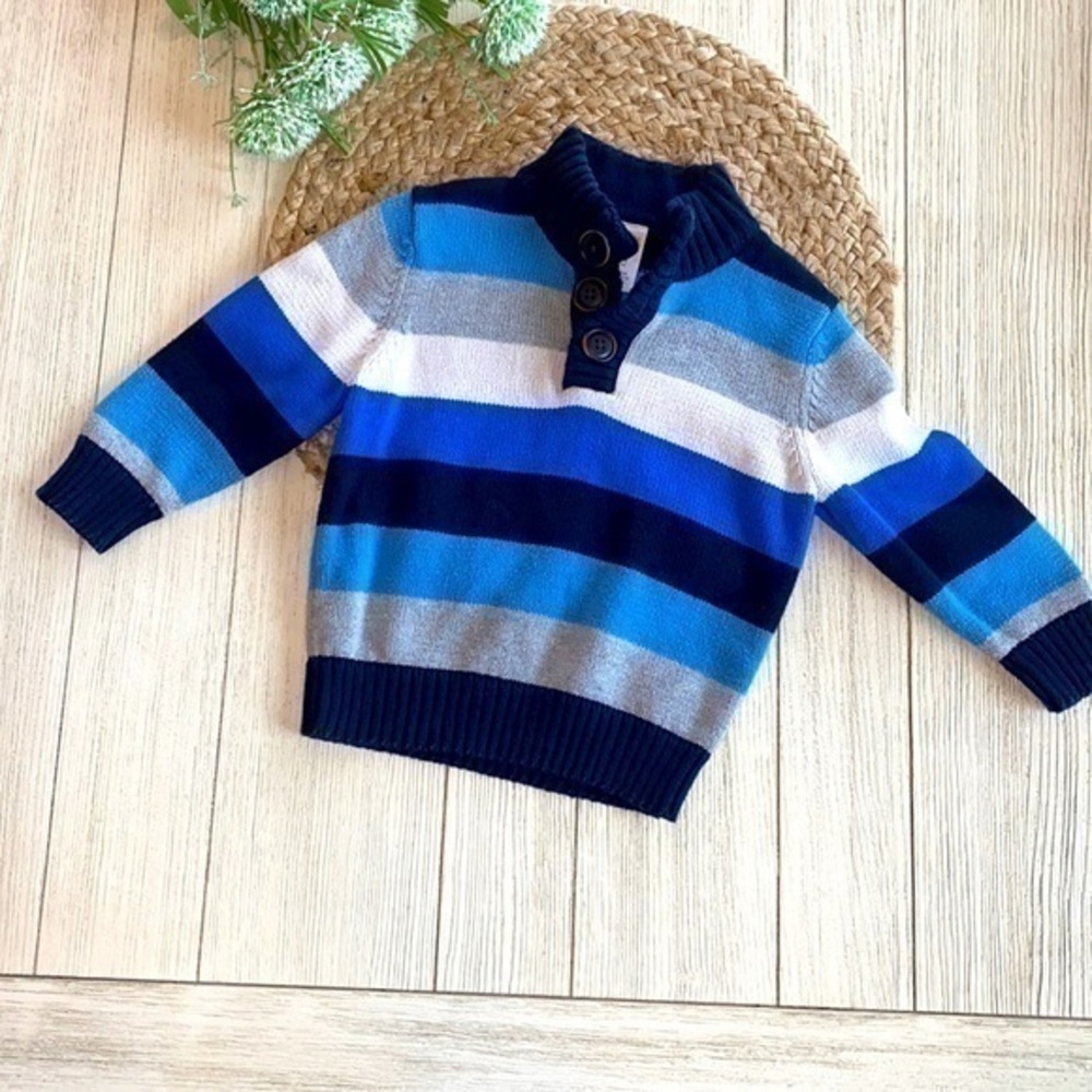 Gymboree blue striped sweater size 18-24 months